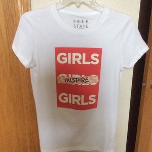 Free State “Girls Inspire Girls” T-Shirt, Sz M